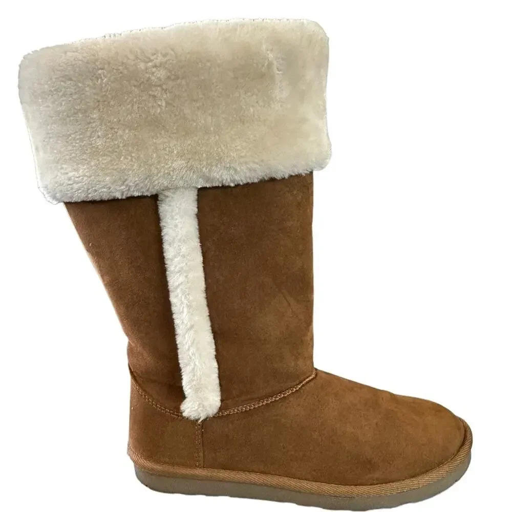 ARIZONA Jean company Syrus Brown faux suede faux fur Lined boots size 7 - Picture 6 of 10